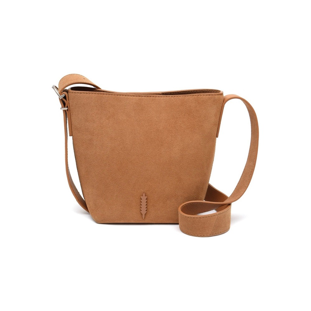 Thacker New York Suede Leather Shoulder Bag Hazelnut Brown Hobo NWT $188